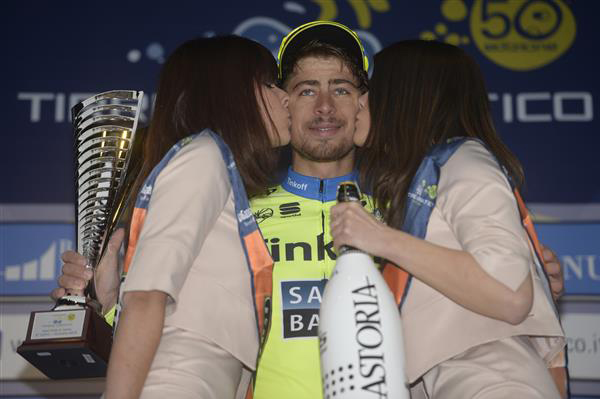 Peter Sagan enjoys his stage win